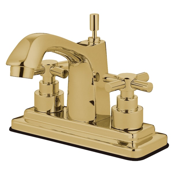 KS8642EX 4" Centerset Bathroom Faucet, Polished Brass